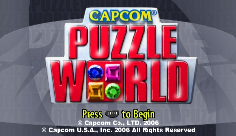 Capcom Puzzle World title screen for PSP